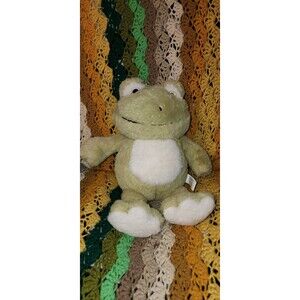 Burton & Burton Frog Green Plush Stuffed Animal 13.5 Spring